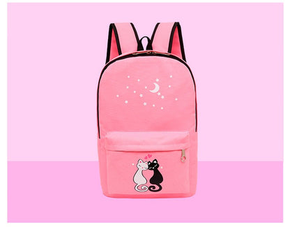 4-Piece Kids Canvas School Backpack Set for Boys & Girls – Children’s School Bags