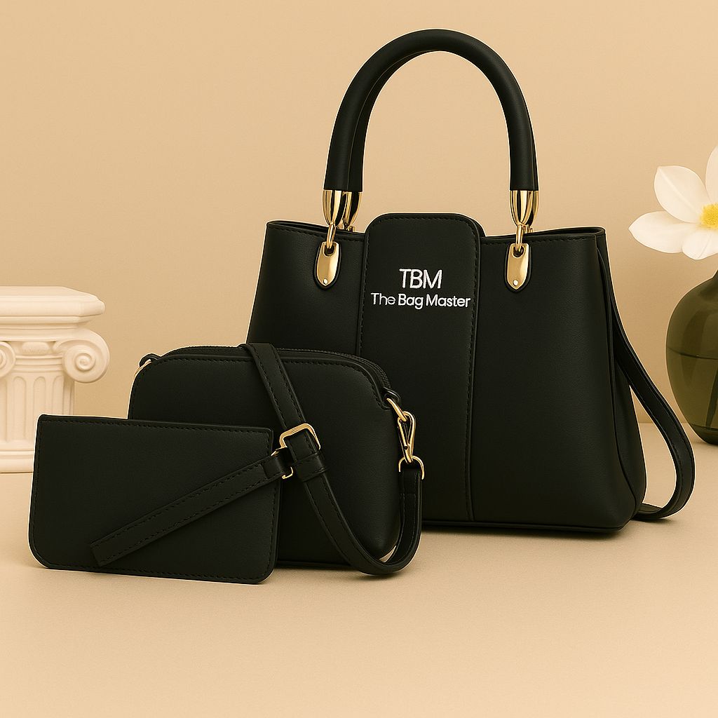 3-Piece Ladies Handbag Set | Elegant Design, Premium Quality, Smooth Finish & Easy Carry