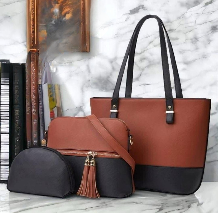 Elegant 3-Piece Tote Handbag Set | Premium Quality Smooth Finish | Easy Carry Daily Fashion Bag