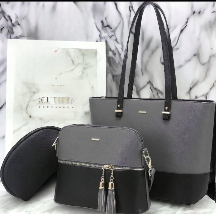 Elegant 3-Piece Tote Handbag Set | Premium Quality Smooth Finish | Easy Carry Daily Fashion Bag