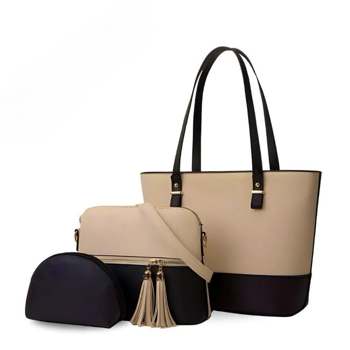 Elegant 3-Piece Tote Handbag Set | Premium Quality Smooth Finish | Easy Carry Daily Fashion Bag