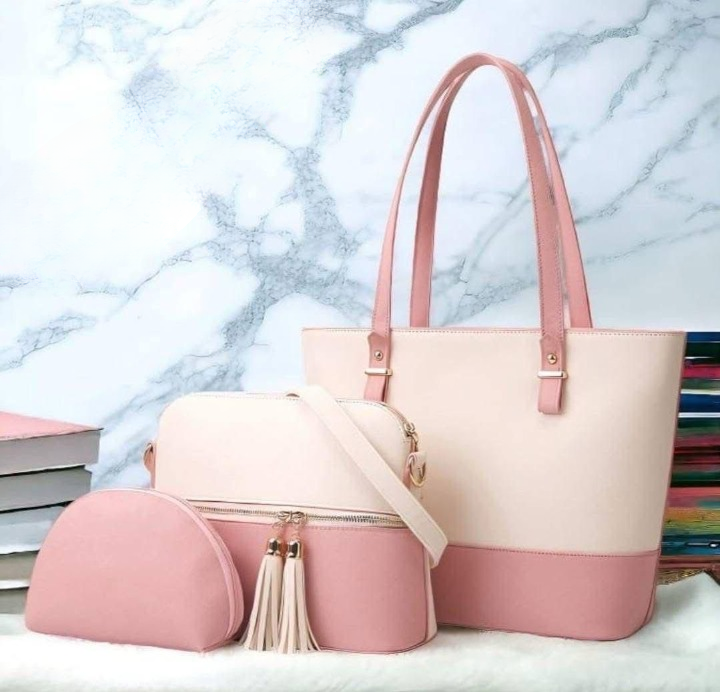 Elegant 3-Piece Tote Handbag Set | Premium Quality Smooth Finish | Easy Carry Daily Fashion Bag