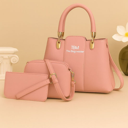 3-Piece Ladies Handbag Set | Elegant Design, Premium Quality, Smooth Finish & Easy Carry