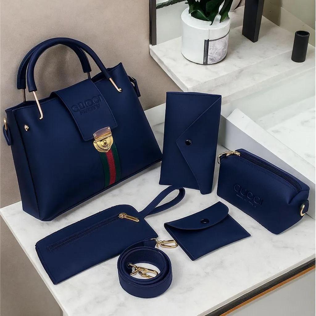 Women’s 5-Piece Handbag Set – Tote, Shoulder Bag, Crossbody, Clutch & Wallet | Stylish & Durable Purse Set