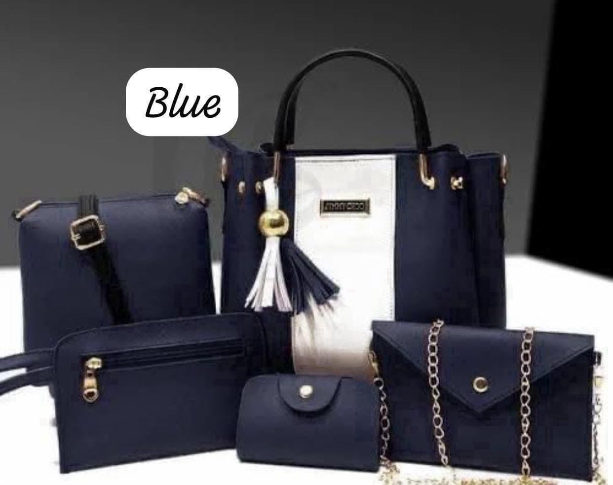 Jimmy Choo 5-Piece Bag Set for Women – Luxury Tote, Crossbody Sling, Pouch, Envelope Bag & Card Holder