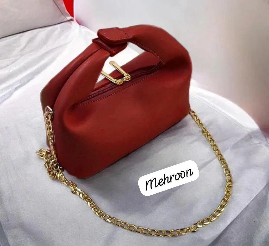 PU Leather Shoulder Bag for Women | Plain, Stylish Everyday Purse