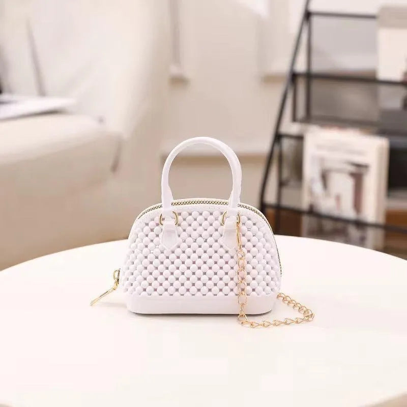 Stylish Girls Mini Chain Crossbody Bag – Multi Color Acrylic Fashion Bag
