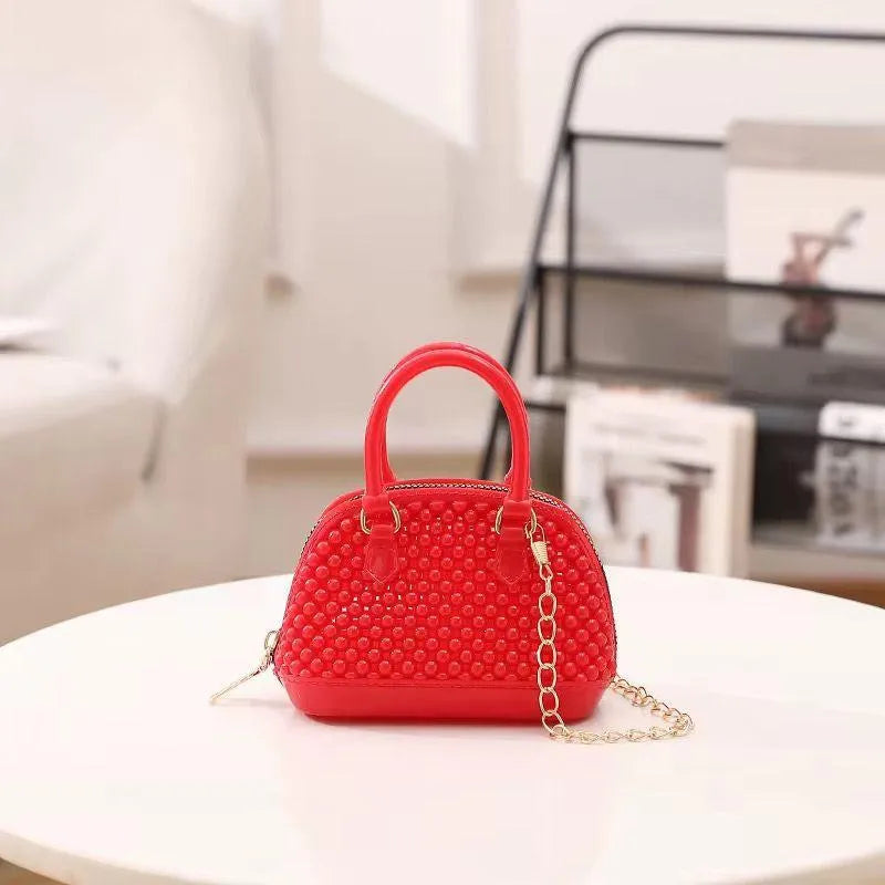 Stylish Girls Mini Chain Crossbody Bag – Multi Color Acrylic Fashion Bag