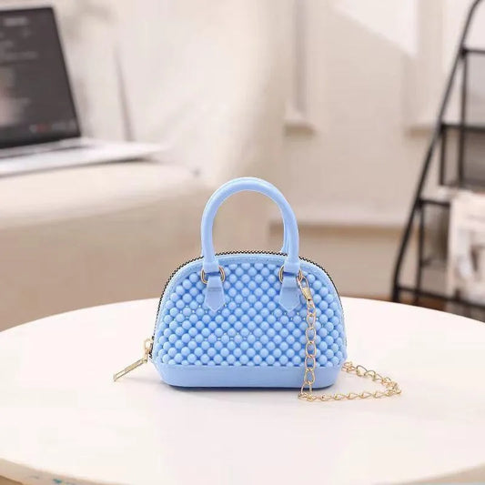Stylish Girls Mini Chain Crossbody Bag – Multi Color Acrylic Fashion Bag