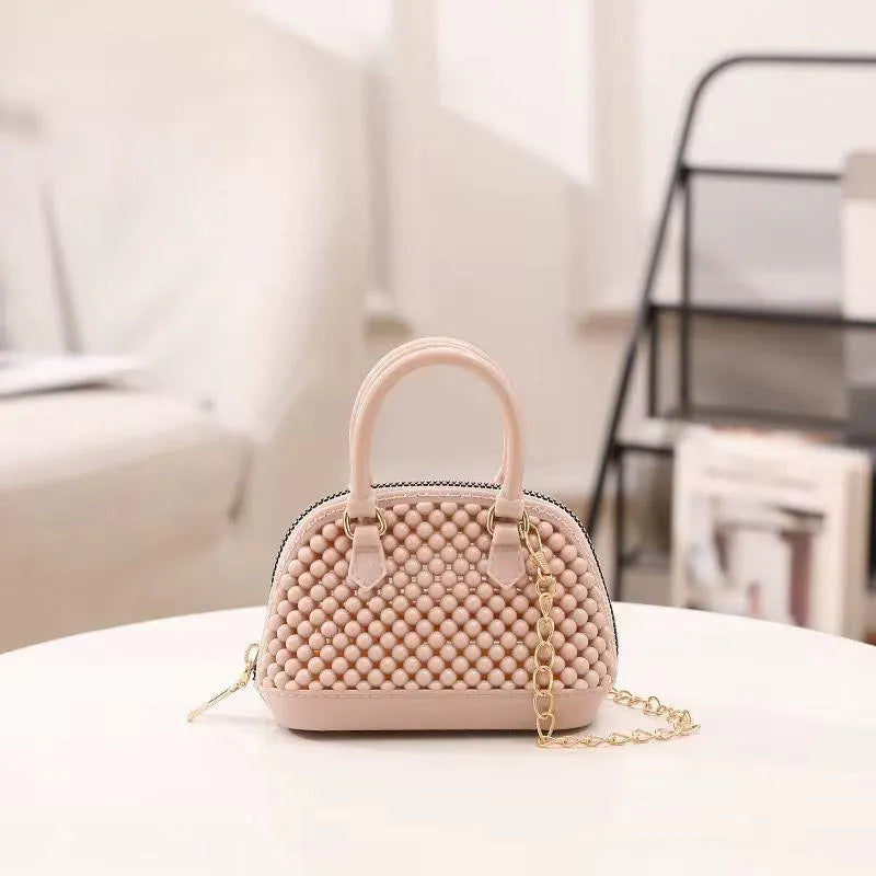 Stylish Girls Mini Chain Crossbody Bag – Multi Color Acrylic Fashion Bag