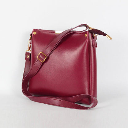 Girls Plain Rexine Handbag – Stylish Ladies Bag for Daily Use