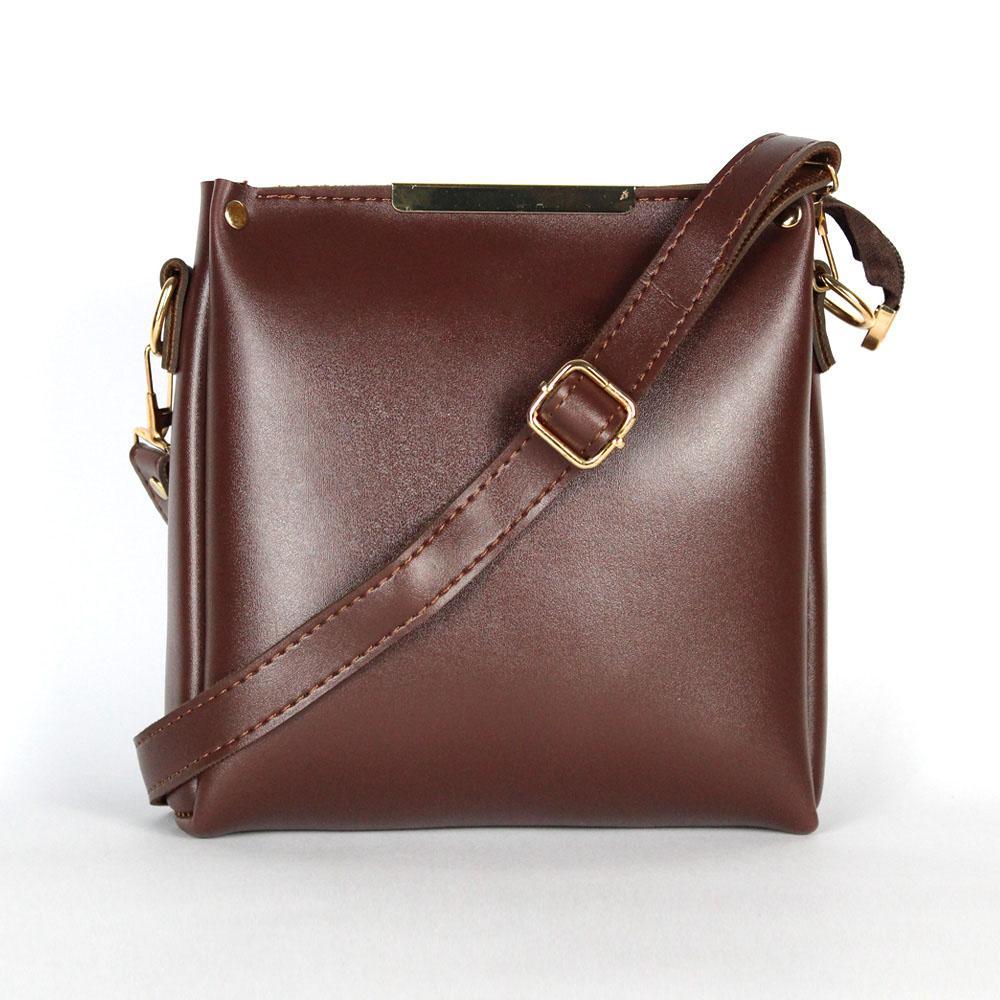 Girls Plain Rexine Handbag – Stylish Ladies Bag for Daily Use