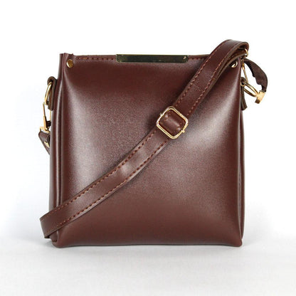 Girls Plain Rexine Handbag – Stylish Ladies Bag for Daily Use