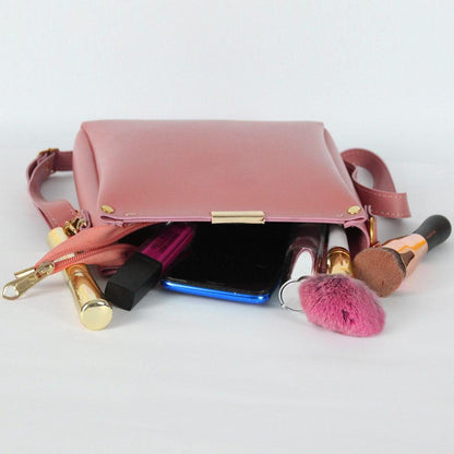 Girls Plain Rexine Handbag – Stylish Ladies Bag for Daily Use