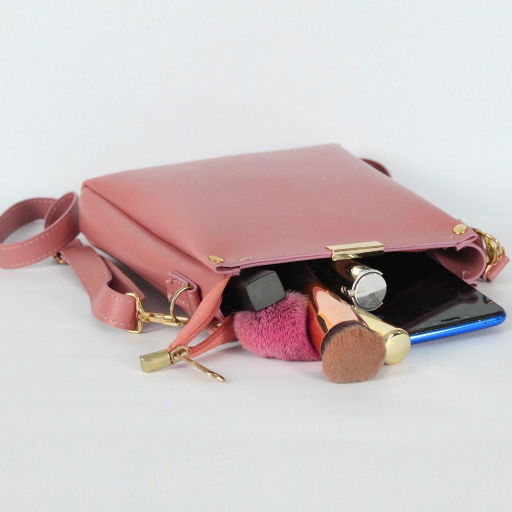 Girls Plain Rexine Handbag – Stylish Ladies Bag for Daily Use