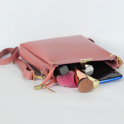 Girls Plain Rexine Handbag – Stylish Ladies Bag for Daily Use