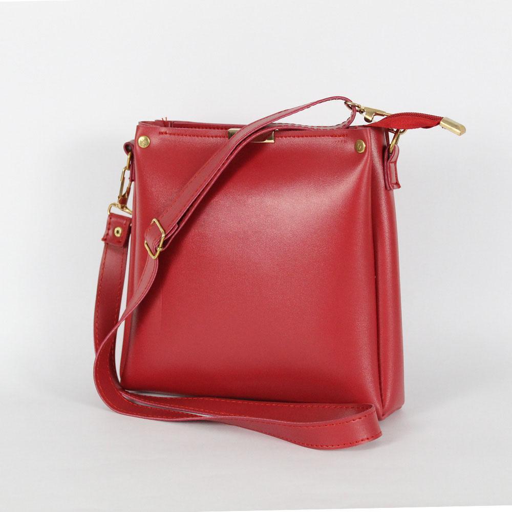 Girls Plain Rexine Handbag – Stylish Ladies Bag for Daily Use